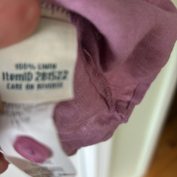 LL Bean Linen Button Down Blouse 2X - Picture 5 of 6